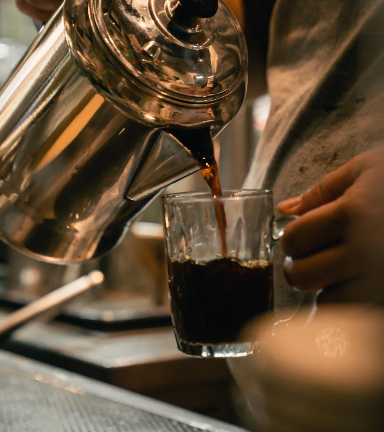 Coffee being prepared as part of an everyday morning ritual